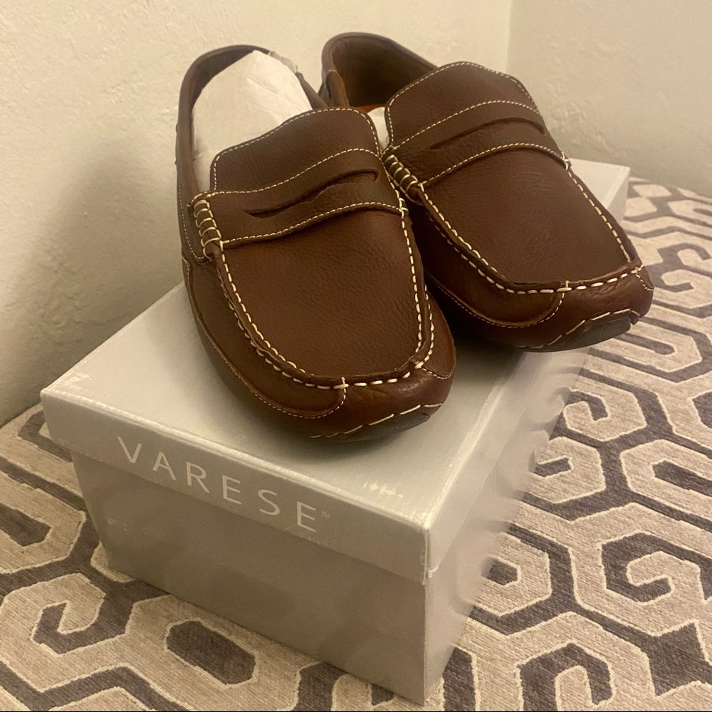 Varese mens brown size 12 shoes new with box